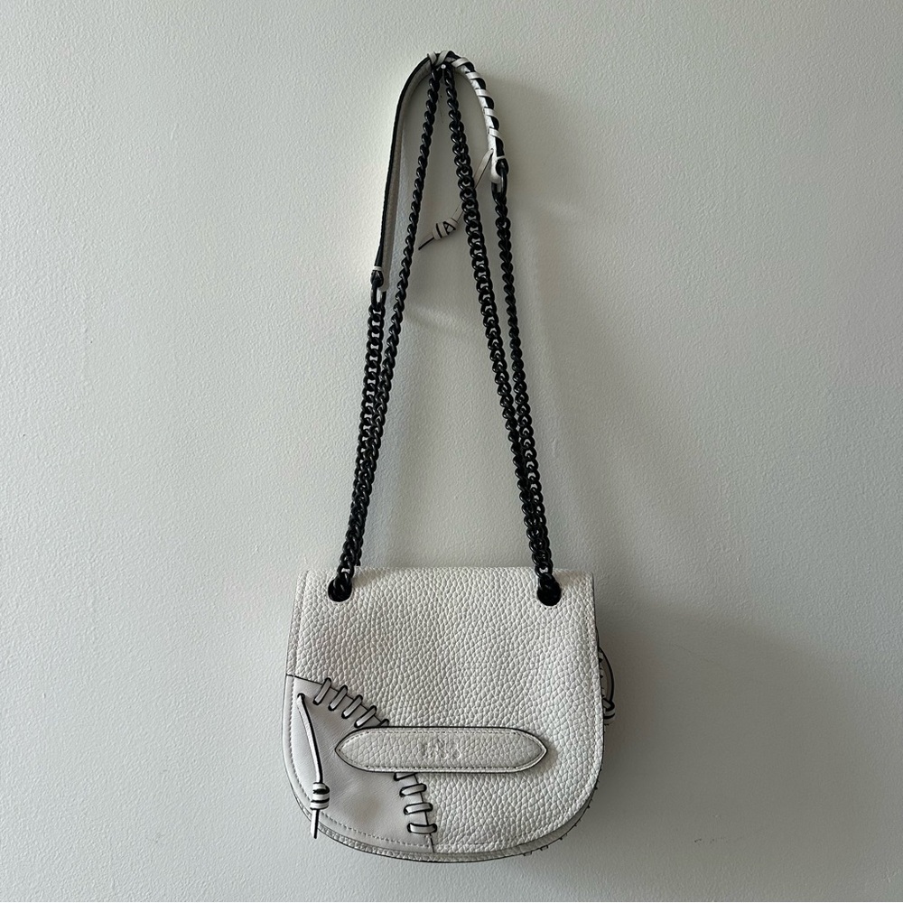 Coach Rip n repair white leather bag